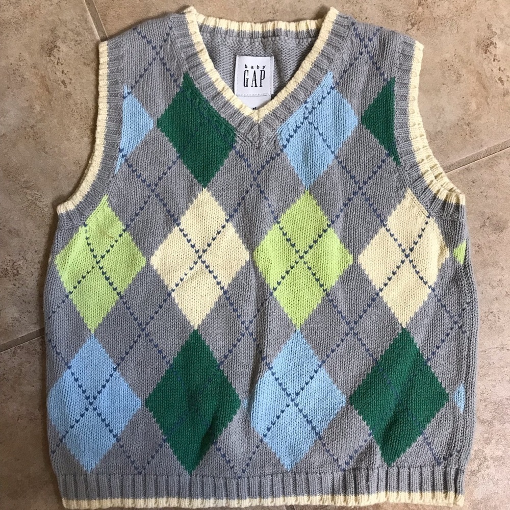 🍼baby GAP Argyle Sweater Vest